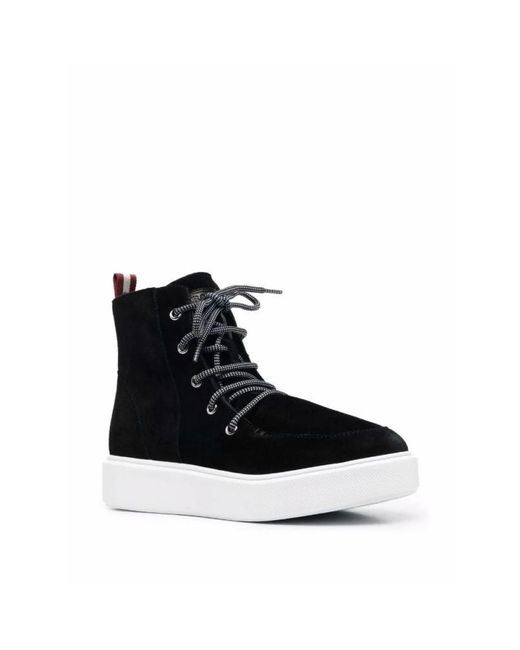 Bally Black Lace-Up Boots