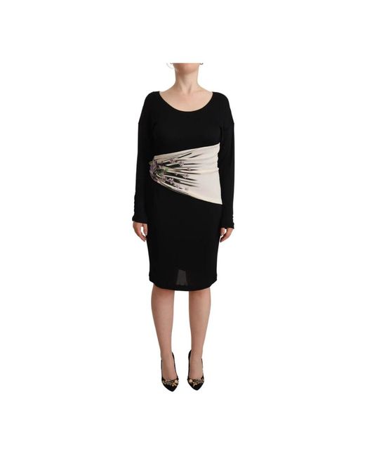 Roberto Cavalli Black Midi Dresses