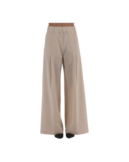 Semicouture Gray Wide Trousers