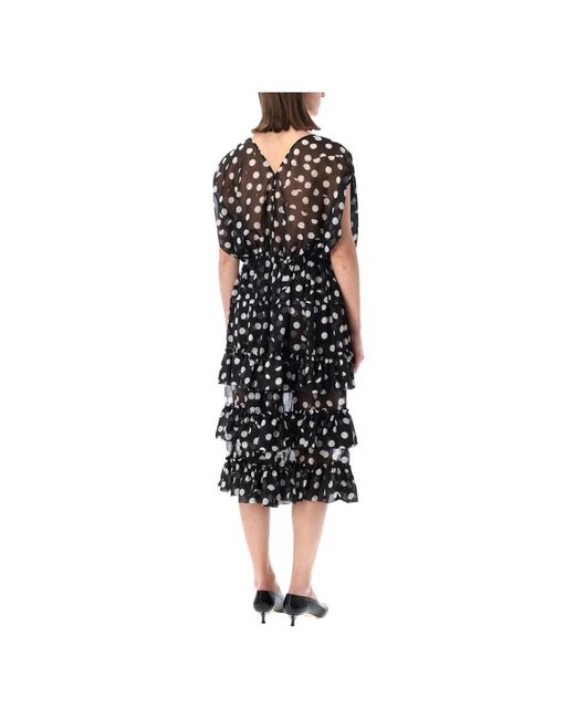 Dries Van Noten Black Midi Dresses