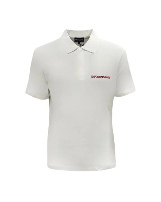 Emporio Armani White Polo Shirts for men