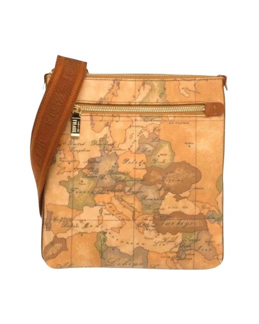 Alviero Martini 1A Classe Metallic Klassische Geo Print Umhängetasche