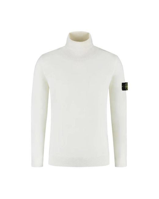 Stone Island White Turtlenecks for men