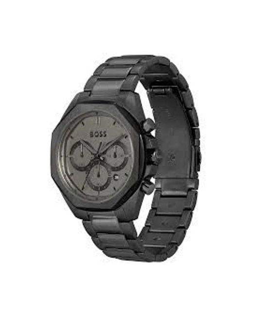HUGO Accessoires ,Zwart ,Chronograph 44Mm Horloge in het Black voor heren