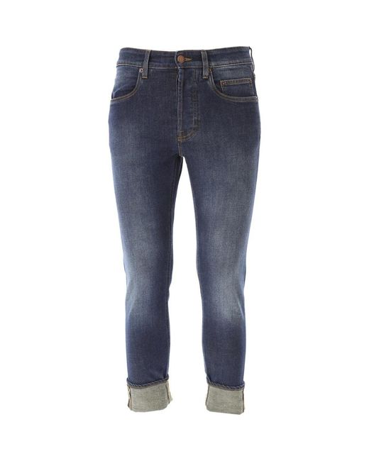Siviglia Blue Cropped Jeans for men