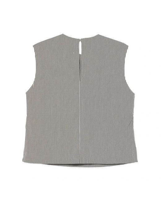 Incotex Gray Sleeveless Tops