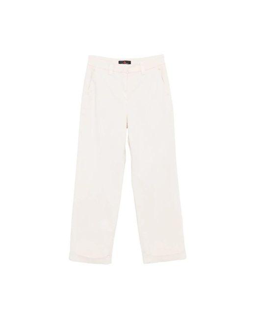 Peuterey White Wide Trousers
