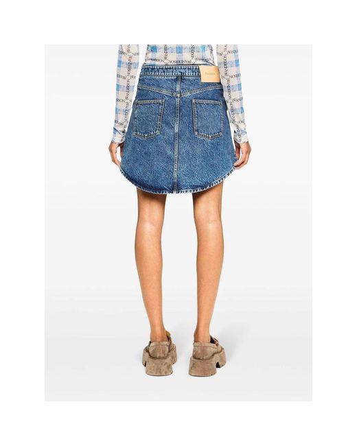 J.W. Anderson Patch Pocket Mini Rok in het Blue