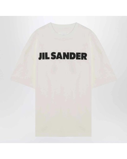 Jil Sander Logo T-Shirt in het White voor heren