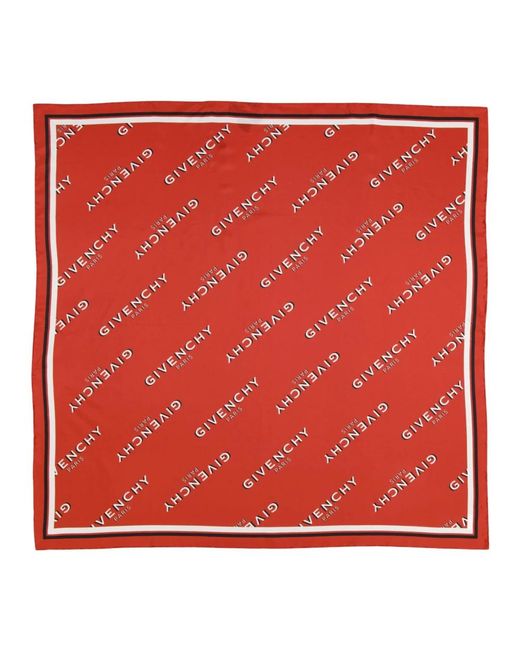 Givenchy Red Silk Scarves