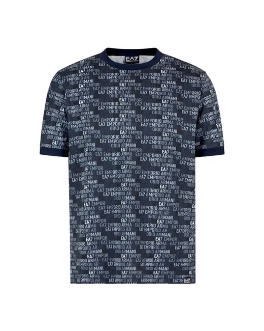 EA7 Blue T-Shirts for men