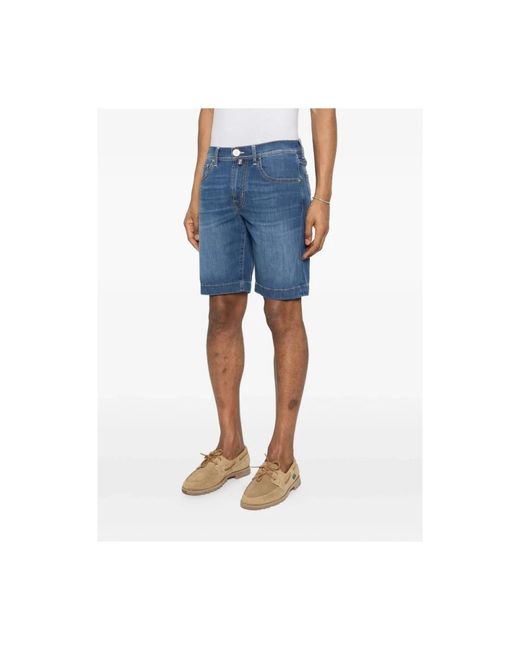 Jacob Cohen Blue Denim Shorts for men
