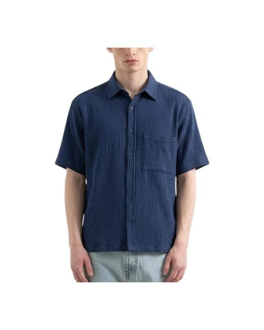 Edmmond Studios Blue Short Sleeve Shirts for men