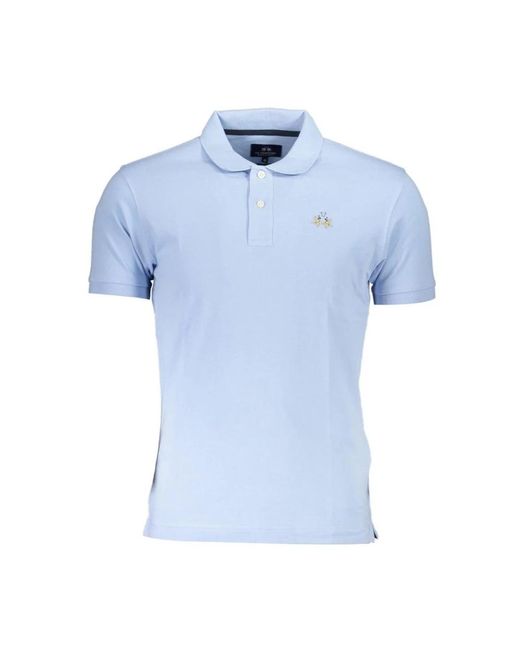 La Martina Slim fit polo shirt mit kontrastdetails in Blue für Herren