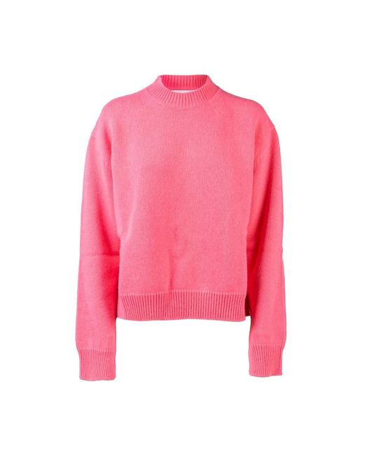 Laneus Pink Round-Neck Knitwear