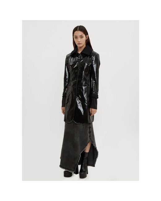 Olivier Theyskens Black Denim Skirts