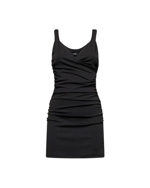 Silvian Heach Black Minikleid Mit Seitlichen Drapierungen