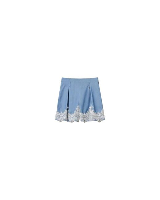 Twinset Actitude Shorts in het Blue