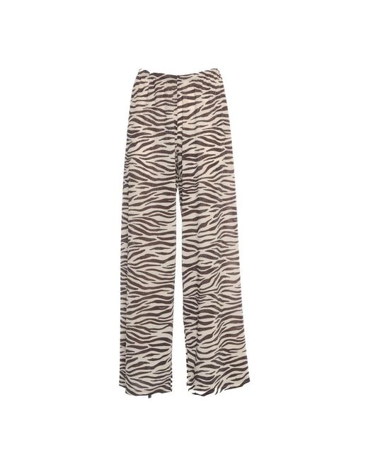 Mc2 Saint Barth Gray Wide Trousers