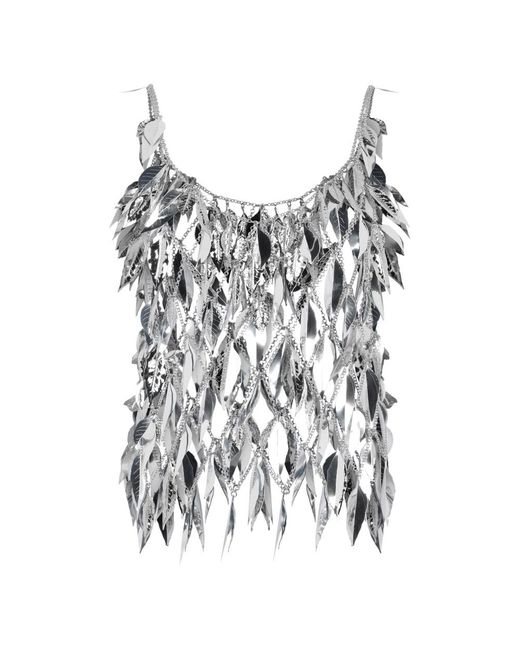 Rabanne Gray Sleeveless Tops