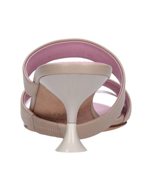 3Juin Pink Heeled Mules