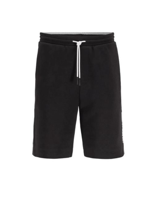 HUGO Casual Sport Shorts Mit Color Block Logo in Black für Herren