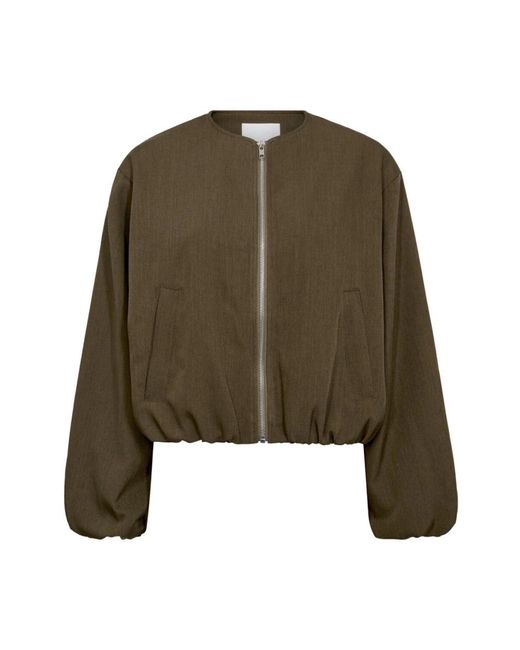 co'couture Green Ballon Reißverschluss Jacke Lunacc Stil