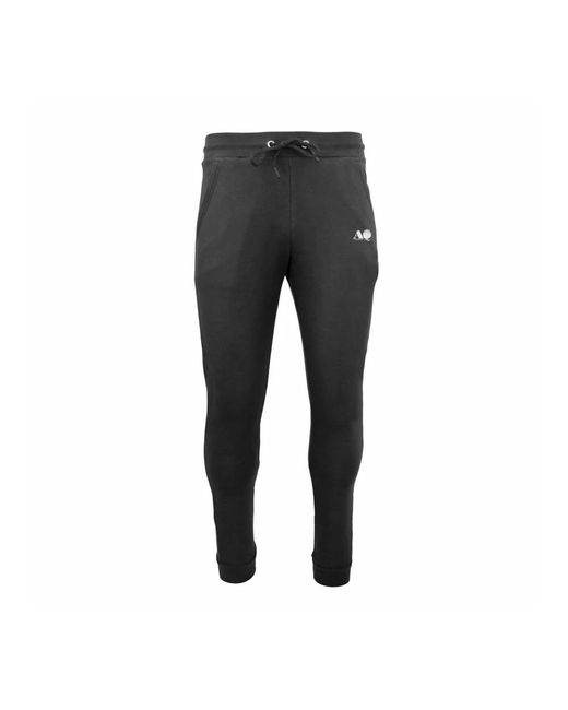 Pantaloni in cotone elasticizzati a tinta unita di Aquascutum in Black da Uomo