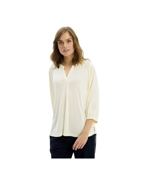 iN FRONT White Elegante Milly Bluse