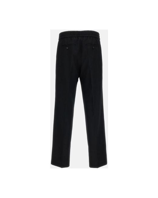 Drole de Monsieur Black Cropped Trousers for men