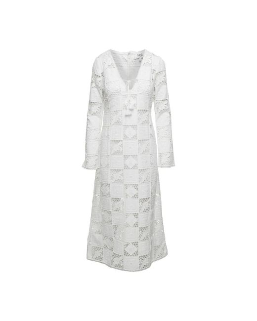 Sea Midi Dresses in het White