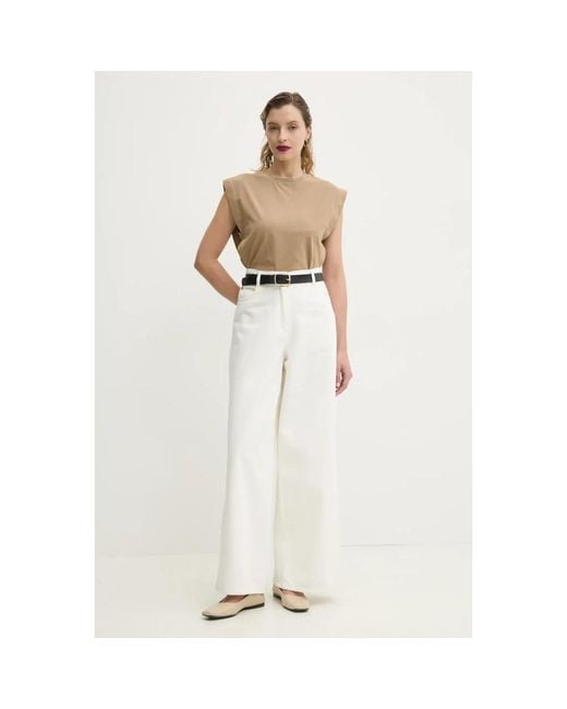 Sessun Wide Jeans in het White