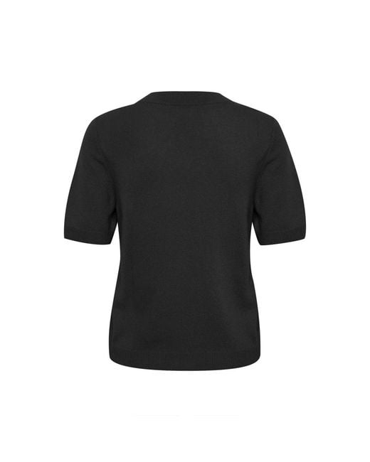 Round-Neck Knitwear Part Two de color Black