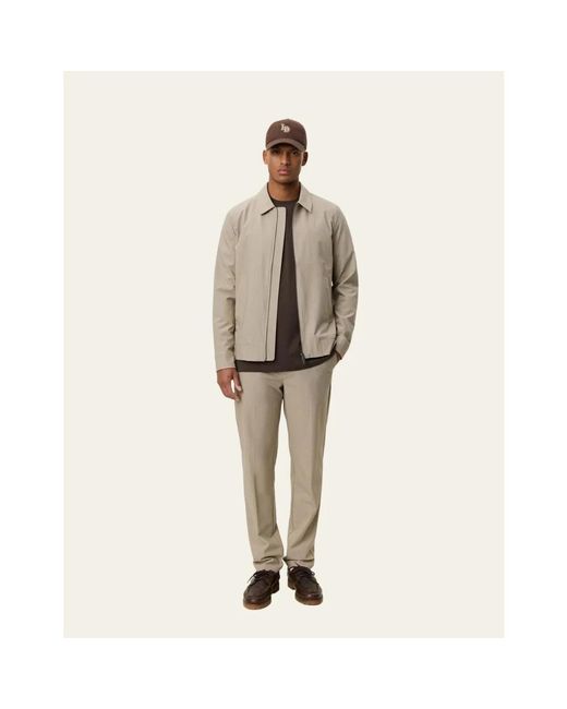 Les Deux Jassen ,Polyester Como Coach Mini Jacket in het Natural voor heren