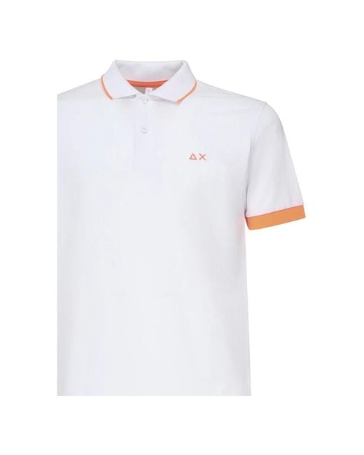 Sun 68 White Polo Shirts for men