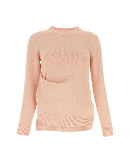 Round-Neck Knitwear Jil Sander en coloris Pink
