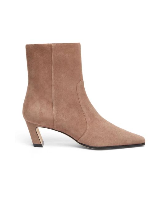 Stuart Weitzman Stassi Zip Bootie 50 in het Brown