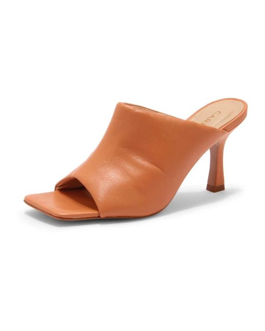 Carrano Brown Heeled Mules