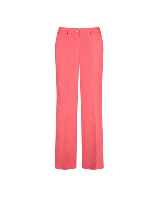 Gerry Weber Pink Elegante Leinenhose Mit Bügelfalten