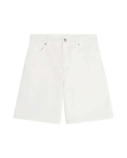 Maison Kitsuné White Denim Shorts