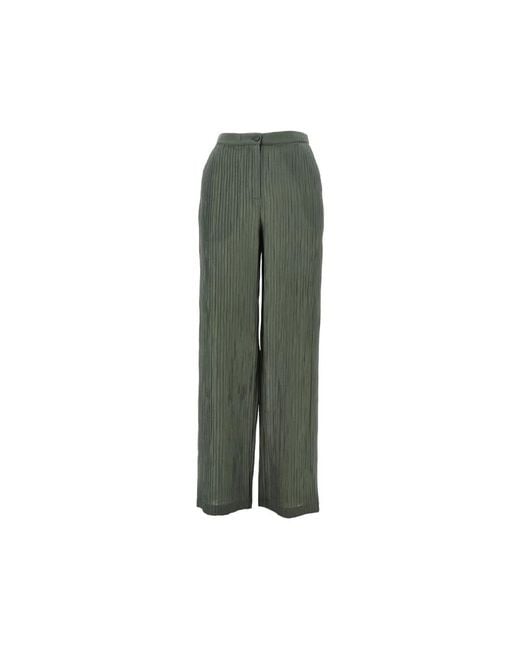 Emporio Armani Green Wide Trousers