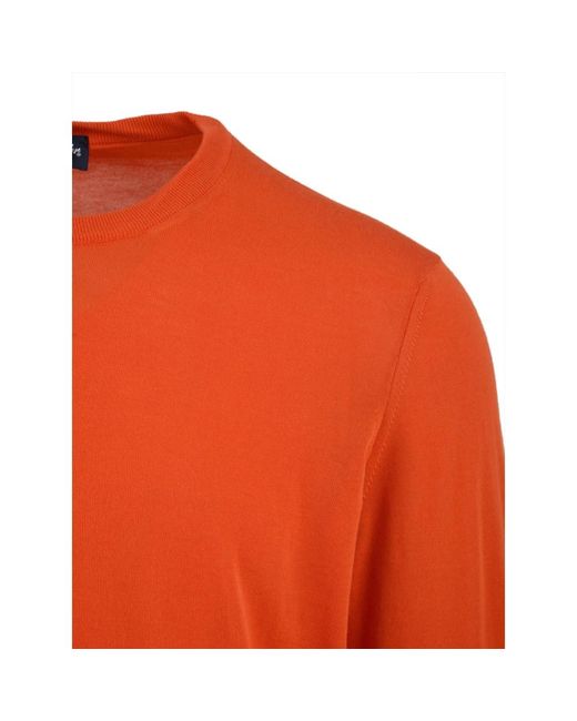 Drumohr Orange Round-Neck Knitwear for men