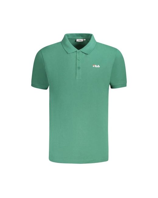 Fila Tops ,Groen ,Katoen Groene Polo Shirt Met Borduursel in het Green voor heren