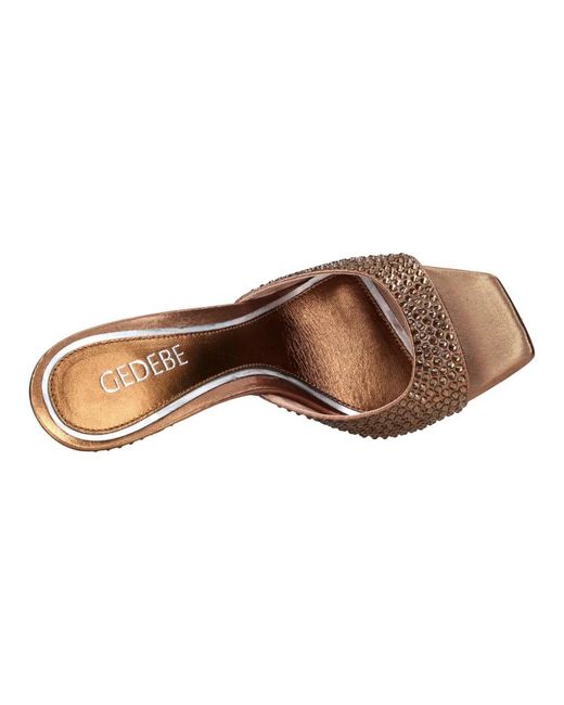 Gedebe Brown Heeled Mules