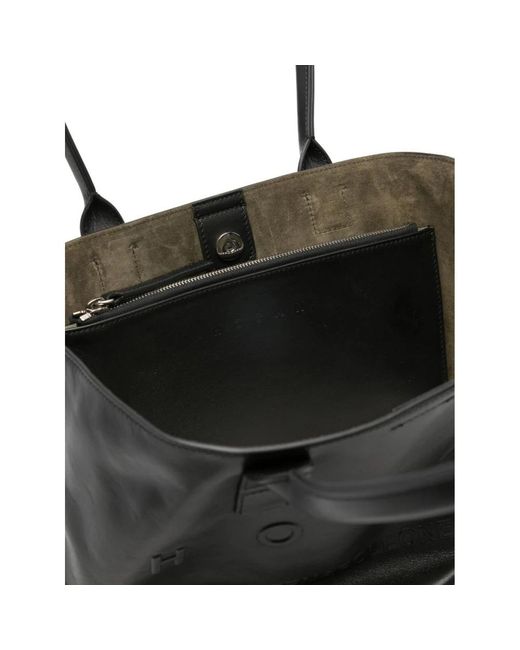 Hogan Black Shopping Bags
