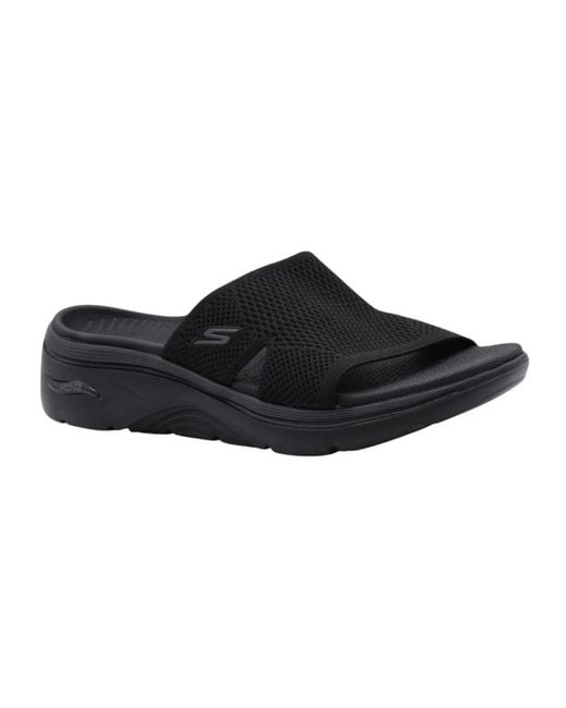 Skechers Black Sliders