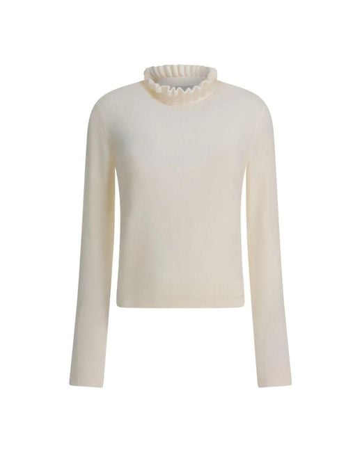 Alexander McQueen White Weiße Strickmode Eleganter Stil