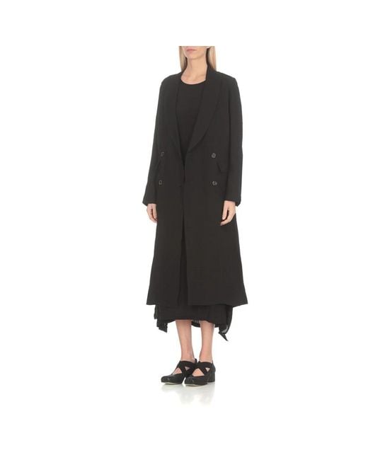Uma Wang Black Double-Breasted Coats