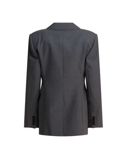 Givenchy Grijze Wollen Blazer Aw25 in het Black