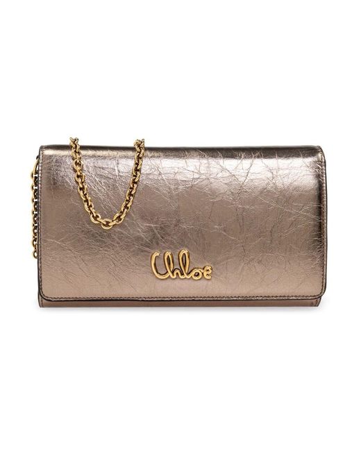 Chloé Natural Wallet On Chain Iconic